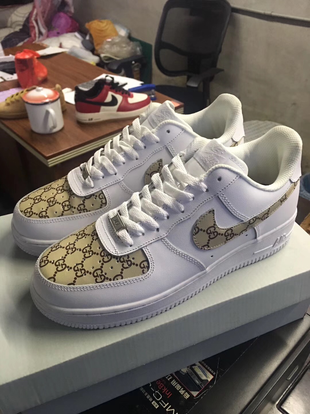 Cheap 2022 New Unisex Nike  Air  Force  One X Gucci  Sneakers 