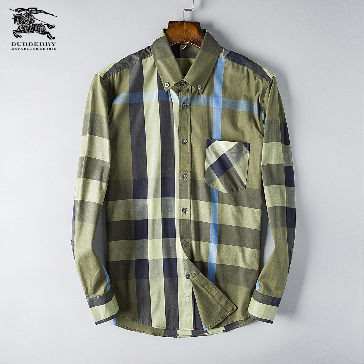 Cheap 2018 New Cheap Burberry Long Sleeved Shirts For Men in 195186,$28 ...