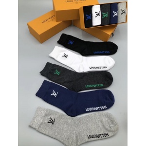 $35.00,2020 Cheap Unisex Louis Vuitton Socks 5 Pairs Per Box # 215963
