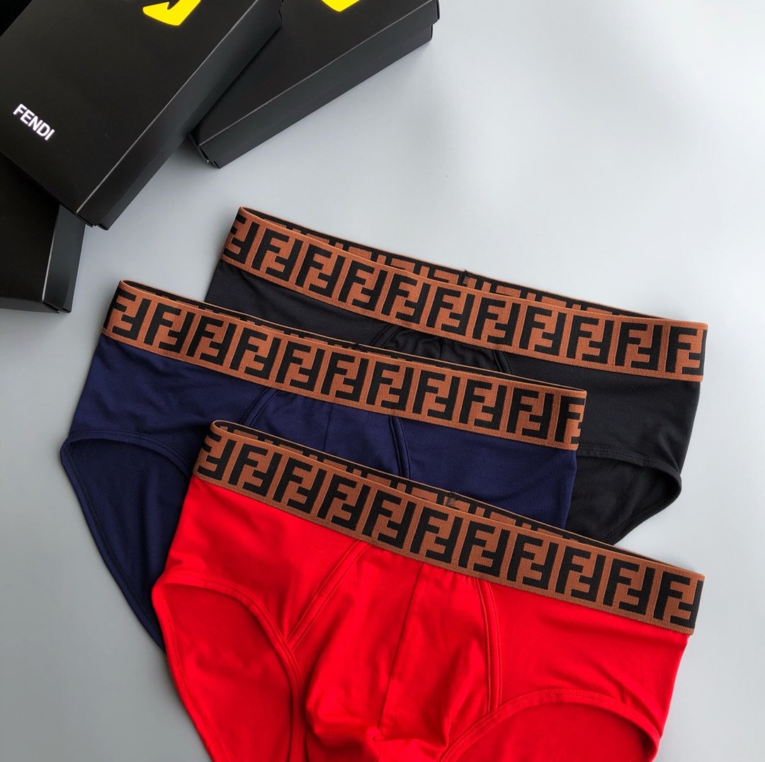 Cheap 2020 Cheap Fendi Underwear For Men 3 pairs 216181,28 [FB216181