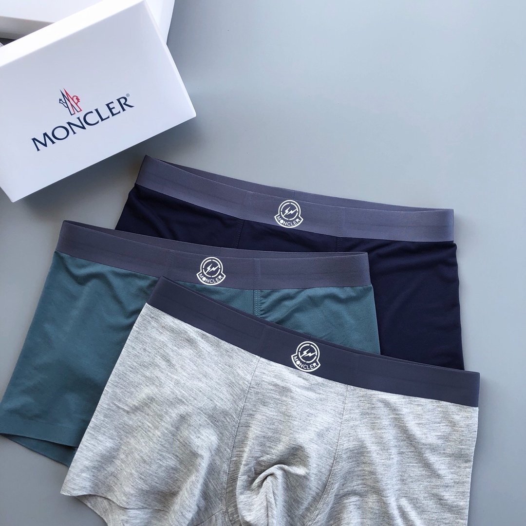 Cheap 2020 Cheap Moncler Underwear For Men 3 pairs 216188,28