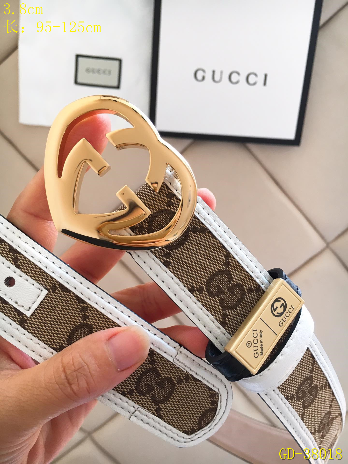 Cheap 2020 Cheap Gucci 3.8 cm Width Belts 217713,49 [FB217713
