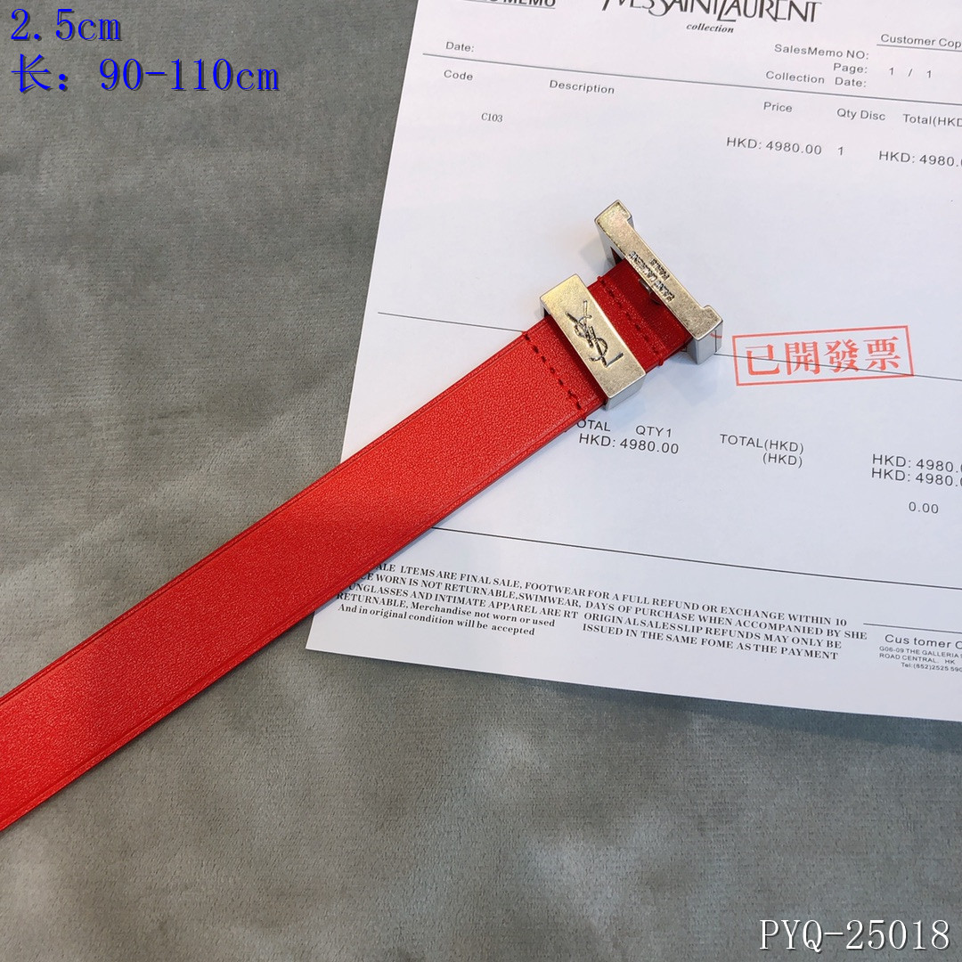 Cheap 2020 Cheap YSL 2.5 cm Width Belts 217953,49 [FB217953