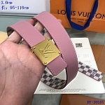 2020 Cheap Louis Vuitton 3.0 cm Width Belts # 217764, cheap LouisVuitton Belts