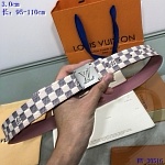 2020 Cheap Louis Vuitton 3.0 cm Width Belts # 217765, cheap LouisVuitton Belts