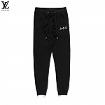 2020 Cheap Louis Vuitton Hobo Flower Embroidered Drawstring Sweatpants For Men # 228599