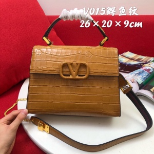 $119.00,Valentino Croc Embossed Leather Handbags For Women # 232812