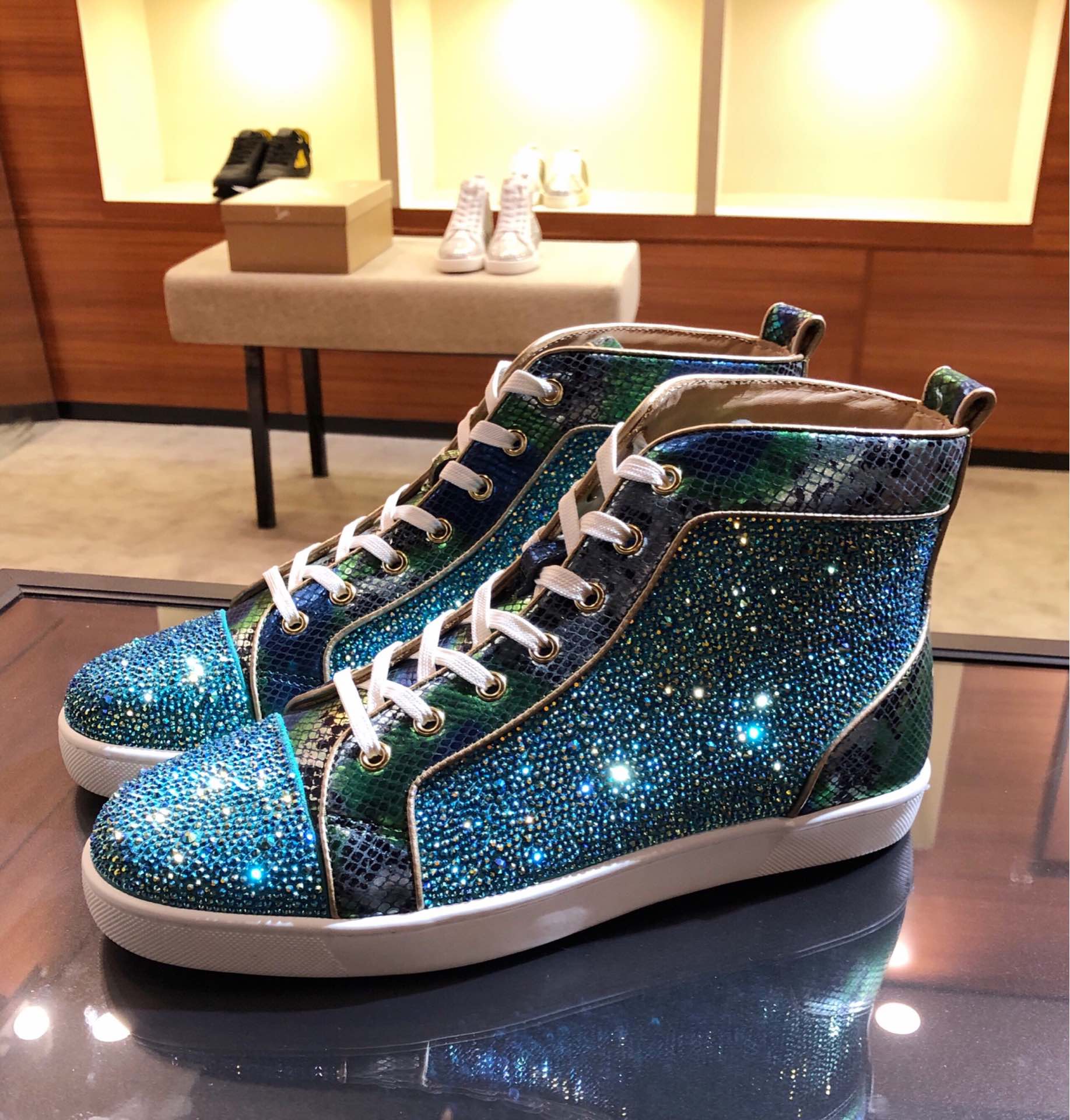 Cheap Christian Louboutin High Top Sneakers For Men