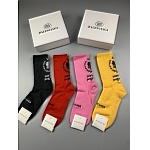 Balenciaga Logo Cotton Socks Set 5 Pairs # 233504, cheap Socks