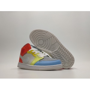 $65.00,2021 Jordan 1 Multi Color Sneaker Unisex in 243789