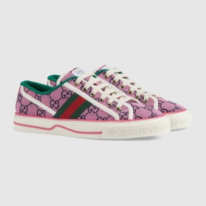 $85.00,2021 Gucci Tennis Logo Embroidered Sneakers Unisex # 244926