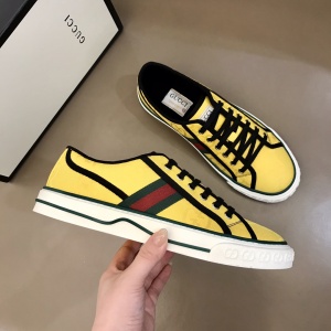 $85.00,2021 Gucci Tennis Logo Embroidered Sneakers Unisex # 244929