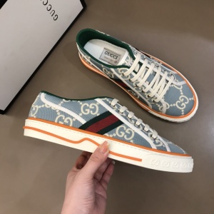 $85.00,2021 Gucci Tennis Logo Embroidered Sneakers Unisex # 244930