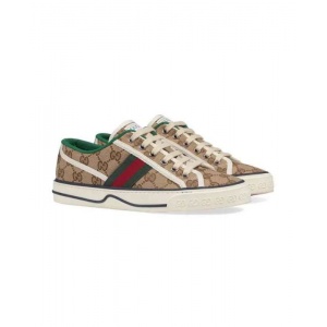 $85.00,2021 Gucci Tennis Logo Embroidered Sneakers Unisex # 244934