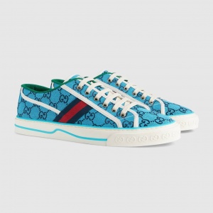 $85.00,2021 Gucci Tennis Logo Embroidered Sneakers Unisex # 244937