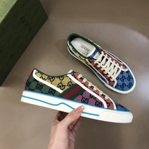 $85.00,2021 Gucci Tennis Logo Embroidered Sneakers Unisex # 244944