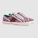 2021 Gucci Tennis Logo Embroidered Sneakers Unisex # 244926