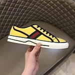 2021 Gucci Tennis Logo Embroidered Sneakers Unisex # 244929, cheap Low Top