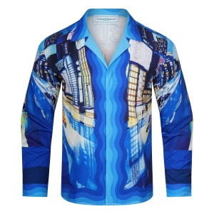 $34.00,Casablanca Cuban Collar Tokyo Nights Long Sleeve Shirt # 257591