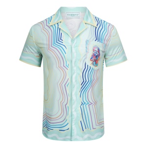 $34.00,Casablanca Cuban collar Masao San print print shirt Short Sleeve shirt # 257599