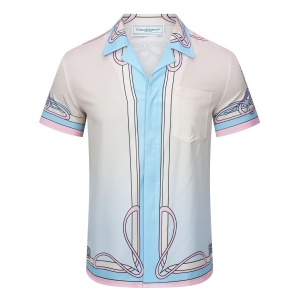 $34.00,Casablanca Cuban collar Multi Color print shirt Short Sleeve shirt # 257604
