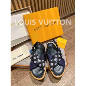 $75.00,Louis Vuitton crossover straps Pool Pillow Comfort Sandals in 259129