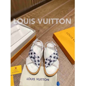 $75.00,Louis Vuitton crossover straps Pool Pillow Comfort Sandals in 259130