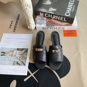 $66.00,Hermes Noir Cute Mule Sandals For Women # 264912