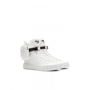 $92.00,Prada Wheel Re-Nylon high-top sneakers Unisex # 265371