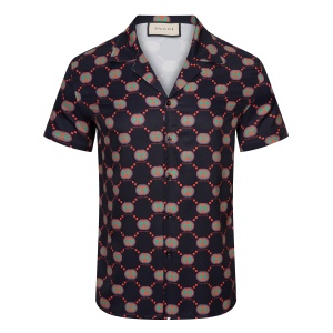 $33.00,Gucci Collar Short Sleeve Shirts For Men # 265758