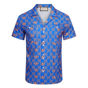 $33.00,Gucci Collar Short Sleeve Shirts For Men # 265760