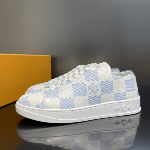$85.00,Louis Vuitton Damier Azur Print Casual Sneaker For Men # 265825