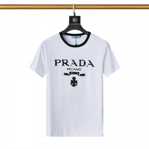 $25.00,Prada Crew Neck Short Sleeve T Shirts For Men # 266055