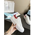 Prada Plain Leather Low Top Sneakers For Women # 265323