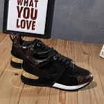 Louis Vuitton Run Away Leather Sports Shoes # 265411, cheap For Women