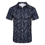 Dior Collar Short Sleeve Shirts For Men # 265756, cheap Dior Shirts