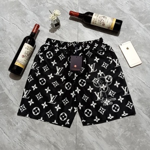 $27.00,Louis Vuitton Monogram Print Shorts For Men # 269525