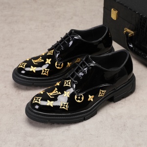 $89.00,Louis Vuitton Monogram Embroidered Lace Up Shoes For Men # 271513