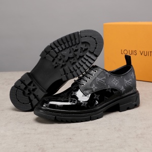 $89.00,Louis Vuitton Monogram Print Lace Up Shoes For Men # 271518