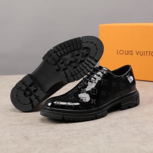 $89.00,Louis Vuitton Monogram Print Lace Up Shoes For Men # 271529