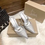 Christian Louboutin Planet Queen 70 Glitter Mules # 271384, cheap CL Shoes For Women