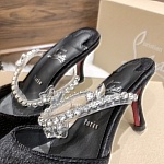 Christian Louboutin Planet Queen 70 Glitter Mules # 271385, cheap CL Shoes For Women