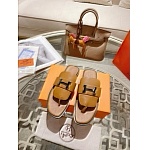 Hermes Open Toe Casual Style Suede Plain For Women # 271572