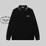 Prada Long Sleeve Polo Shirts For Men # 272537