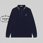 Prada Long Sleeve Polo Shirts For Men # 272538