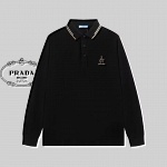 Prada Long Sleeve Polo Shirts For Men # 272540, cheap Long Sleeved Prada