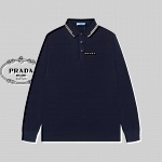 Prada Long Sleeve Polo Shirts For Men # 272542, cheap Long Sleeved Prada