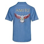 Amiri Short Denim Short Sleeve Shirts Unisex # 272632, cheap Amiri Shirts