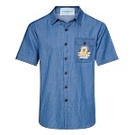 Casablanca Denim Short Sleeve Shirts Unisex # 272647