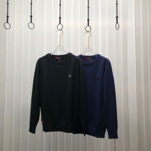 $45.00,Prada Round Neck Sweaters Black For Men # 272787